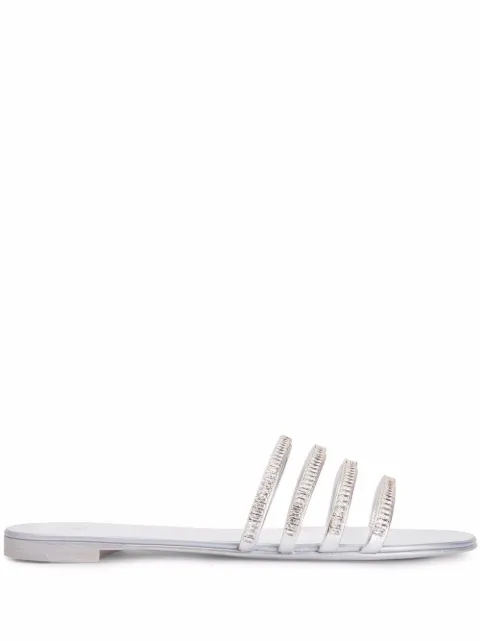 Giuseppe Zanotti claquettes Iride à ornements en cristal