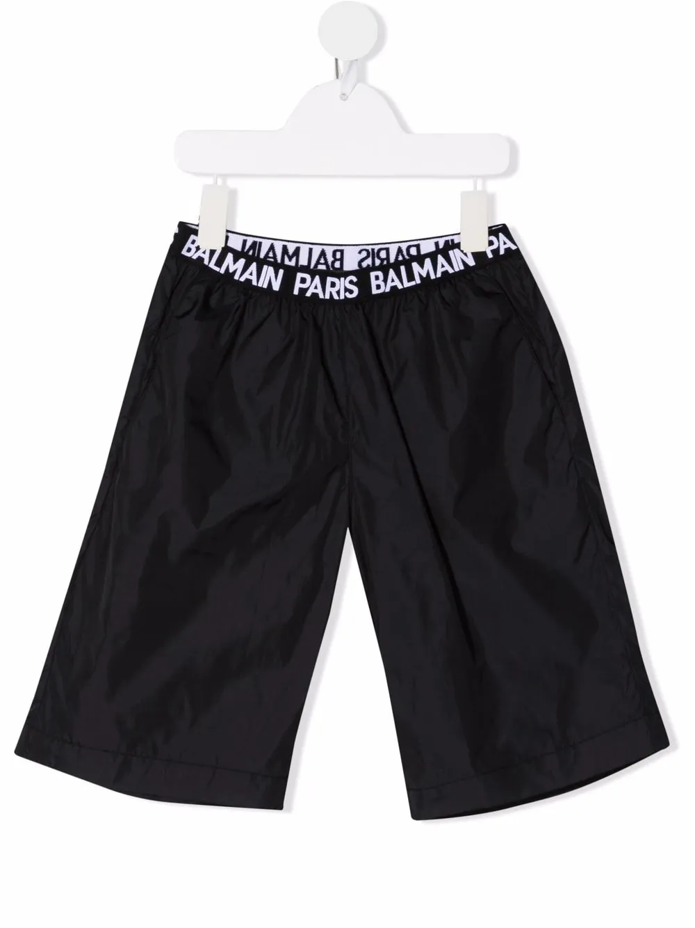 

Balmain Kids shorts de playa con logo en la pretina - Negro