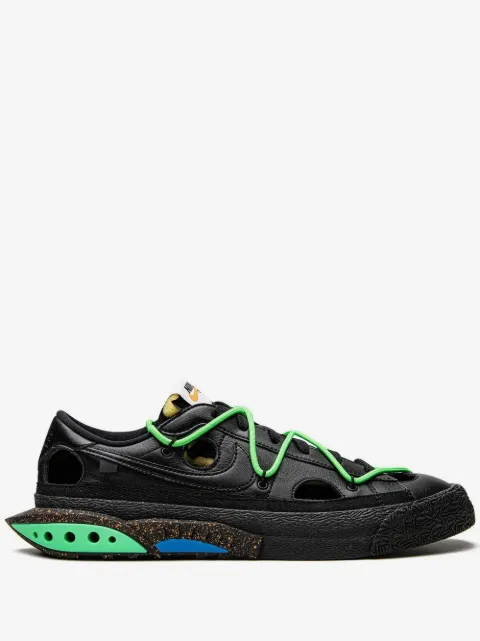 Nike X Off-White tenis bajos Blazer Black/Electro Green de Nike x Off-White 