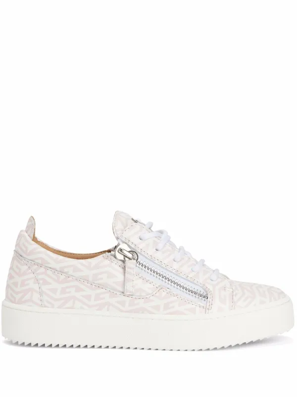 giuseppe zanotti python embossed trainers