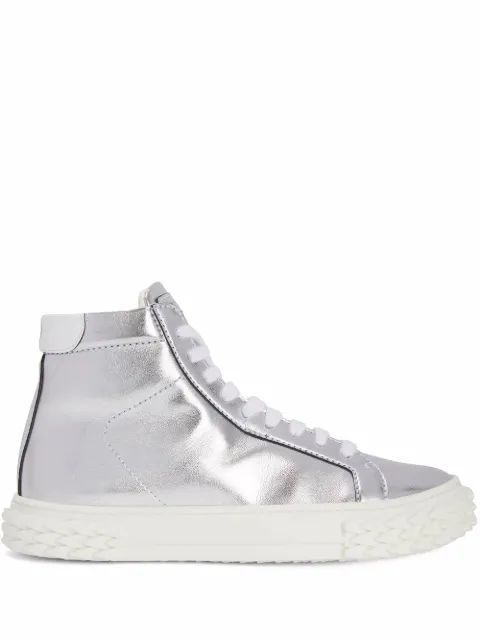 Giuseppe Zanotti Ecoblabber metallic high-top sneakers