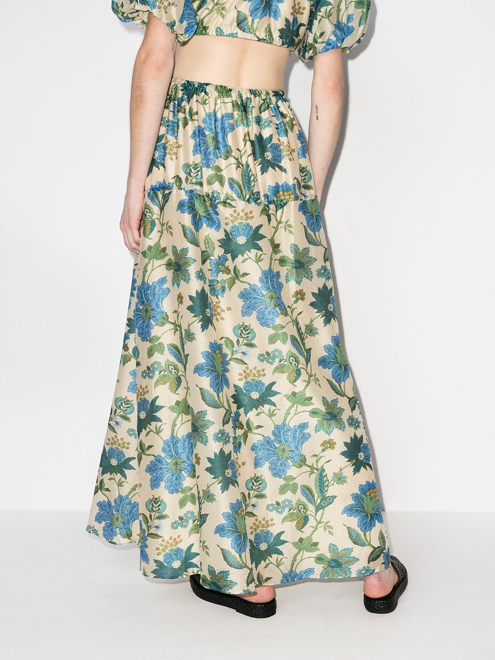 фото Sir. celia gathered floral-print maxi skirt