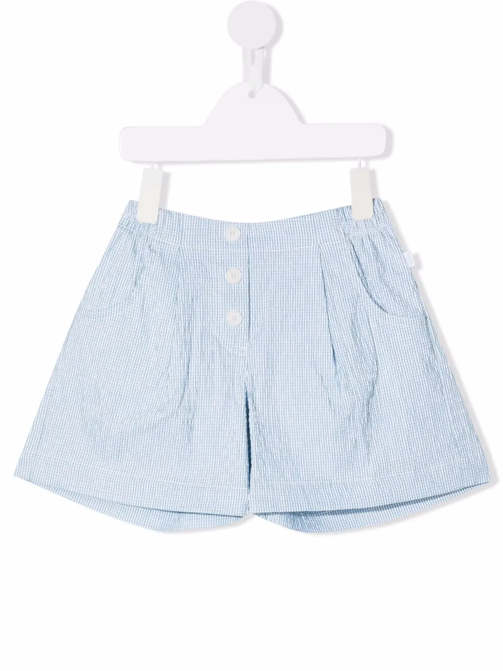 

Il Gufo gingham-check print shorts - Blue