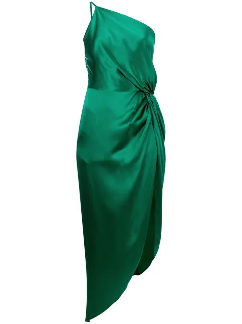 Michelle Mason knot-detail one-shoulder dress