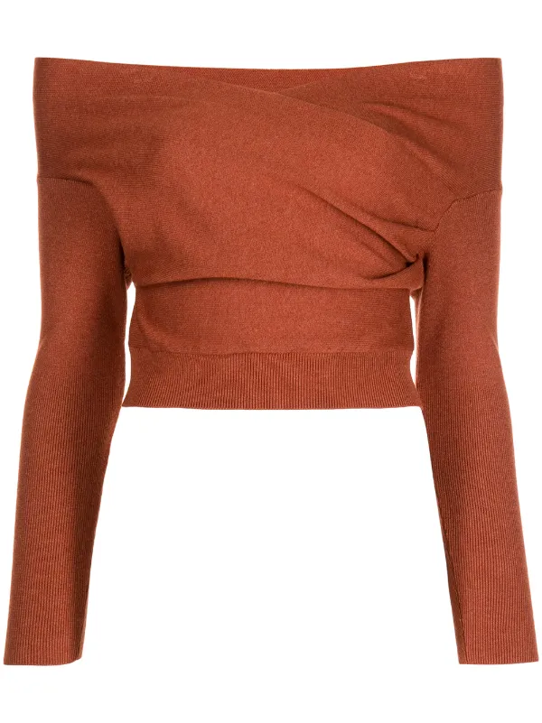 Michelle Mason off-shoulder Wrap Top 