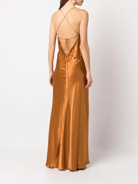 michelle mason bias maxi gown