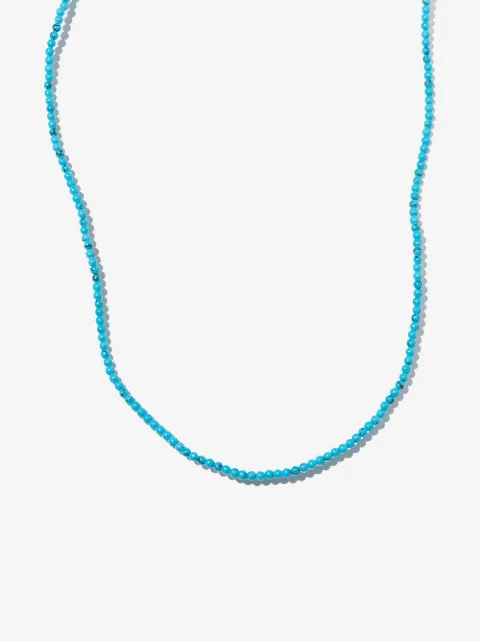 LUIS MORAIS 14kt yellow gold Hamsa turquoise necklace