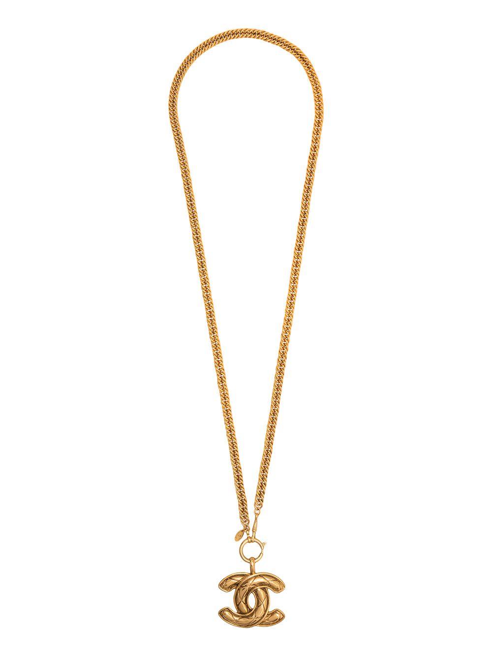 

Chanel Pre-Owned 1990s Interlocking CC pendant necklace - Gold