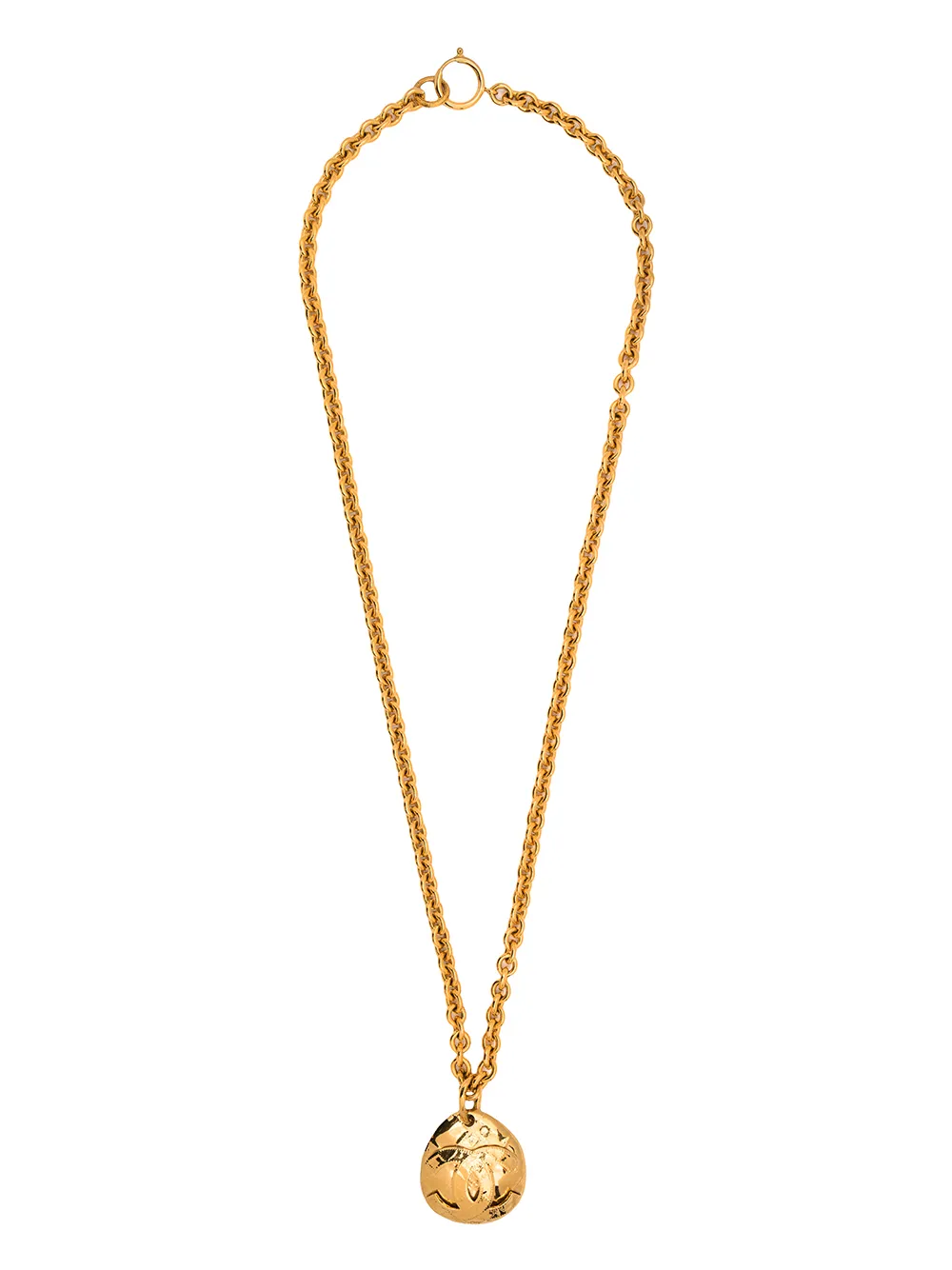 

Chanel Pre-Owned collar con dije Interlocking CC 1994 - Dorado