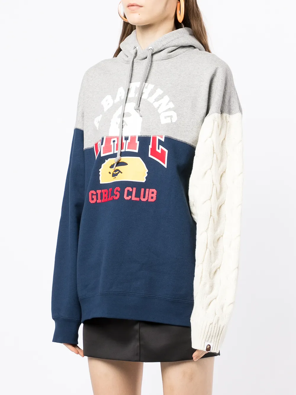 фото A bathing ape® худи в технике пэчворк с логотипом
