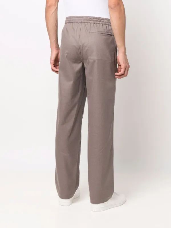 Theory straight elastic-waist trousers 