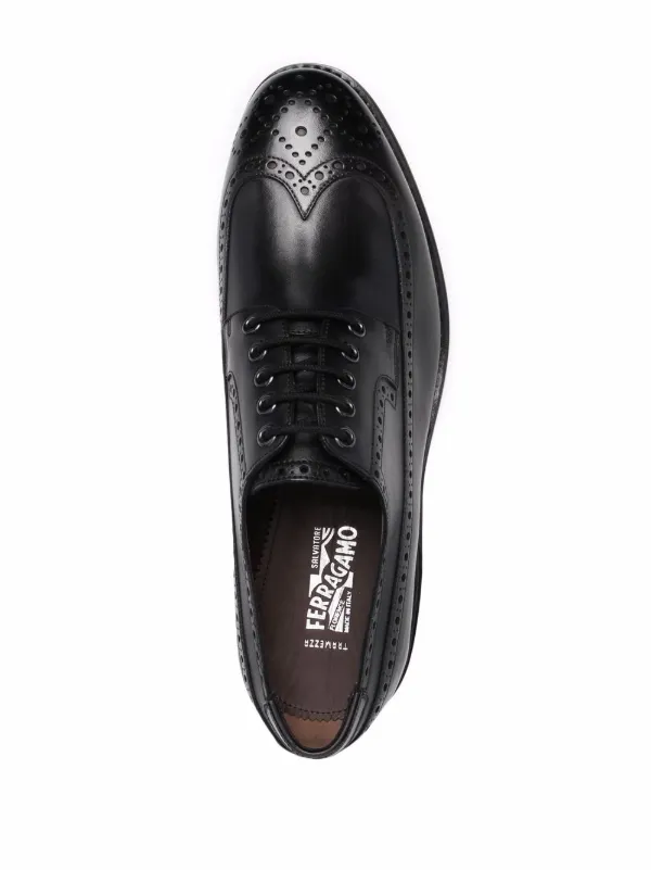 Ferragamo Marcus Leather Oxford, Black Ferragamo Marcus Leather Oxford – Bluefly main image 2
