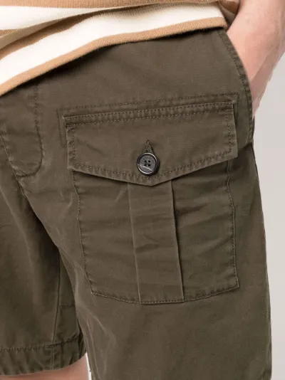 slim-fit cotton cargo shorts 