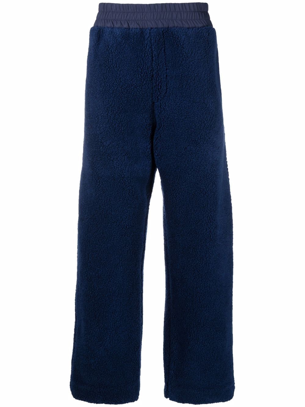 fleece straight-leg track pants