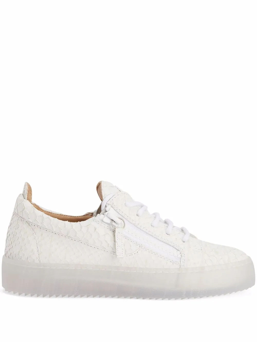 

Giuseppe Zanotti Frankie snakeskin-textured sneakers - White