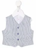 Il Gufo V-neck button-up waistcoat - Blue