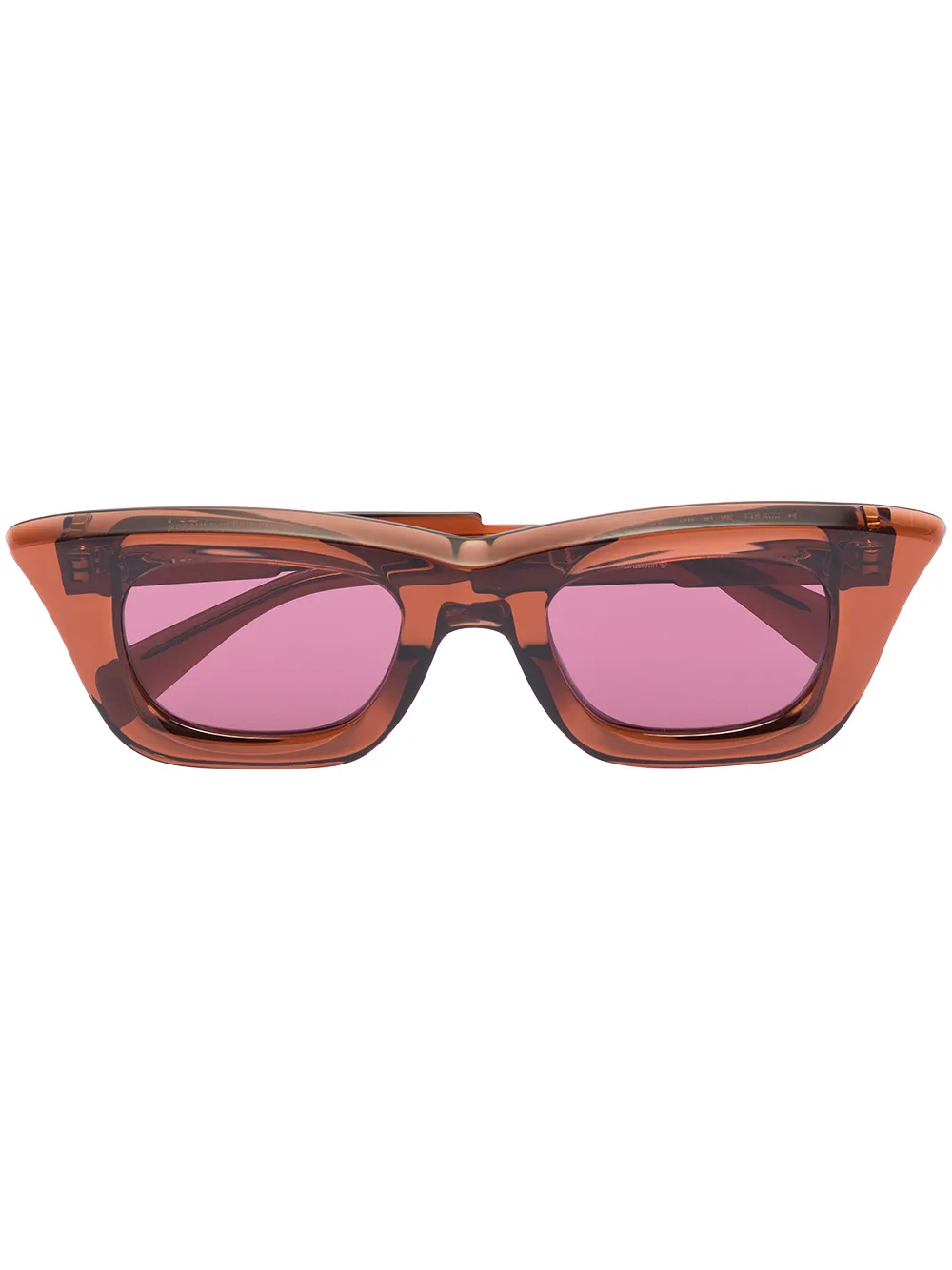 

Kuboraum C20 rectangle-frame sunglasses - Brown