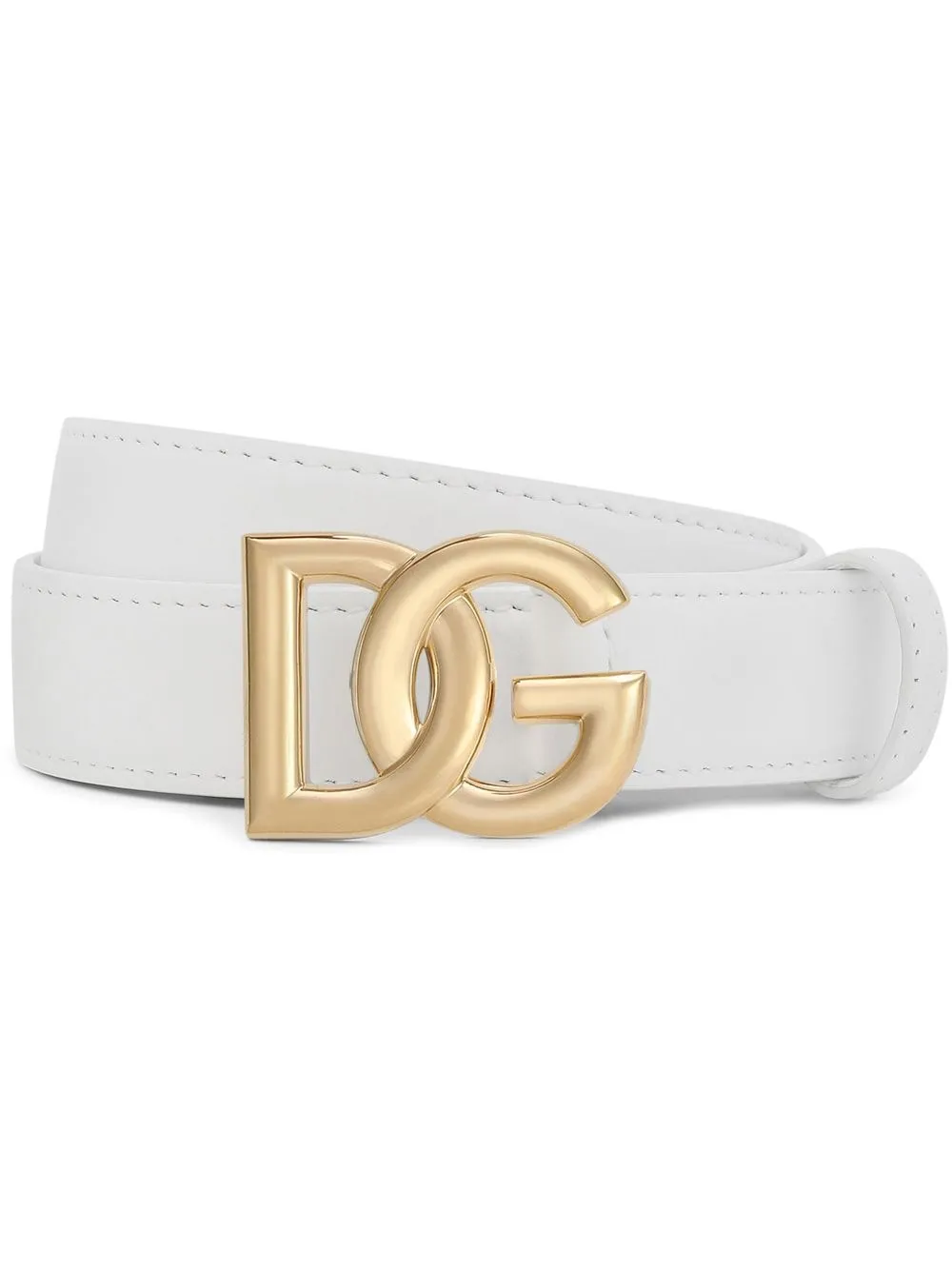 

Dolce & Gabbana DG logo-buckle leather belt - White