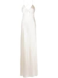 ＜Farfetch＞ Michelle Mason カットアウト イブニングドレス - ホワイト画像