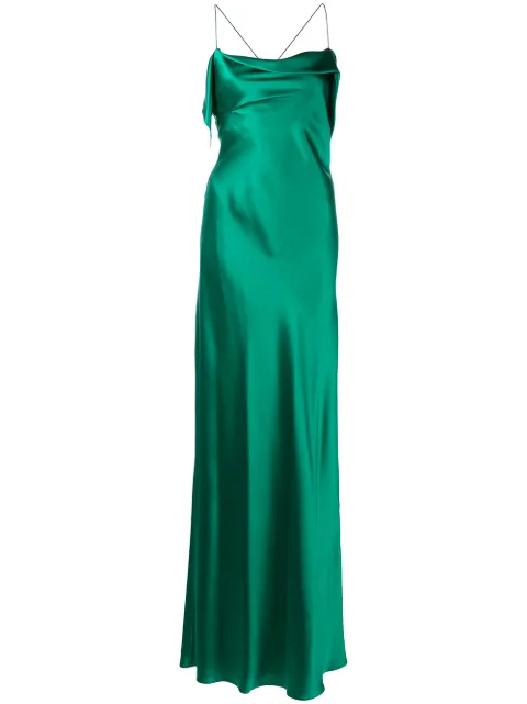 Michelle Mason bias-cut cowl neck gown