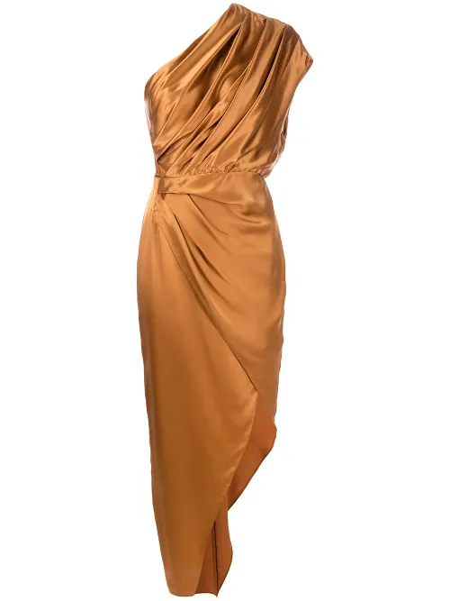 Robe asymétrique à dos ouvert - Michelle Mason - Modalova