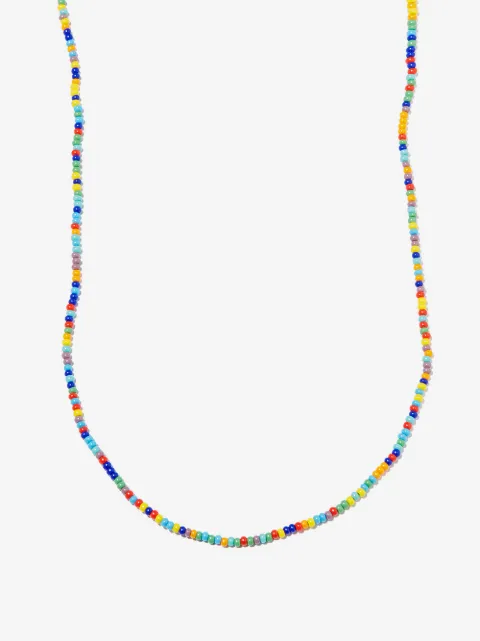 LUIS MORAIS 14kt yellow gold evil eye beaded necklace