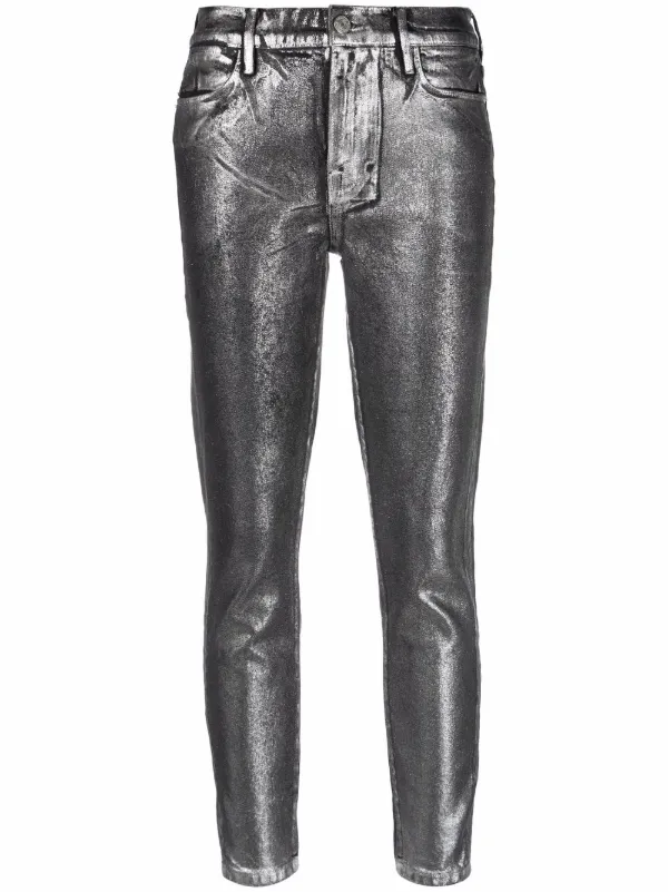FRAME high-shine Cropped Skinny Jeans - Farfetch