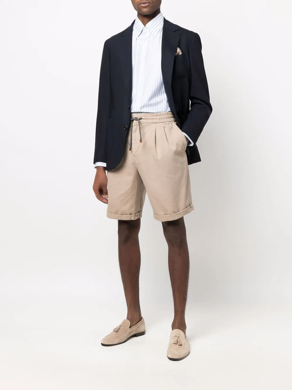 фото Brunello cucinelli шорты чинос с кулиской