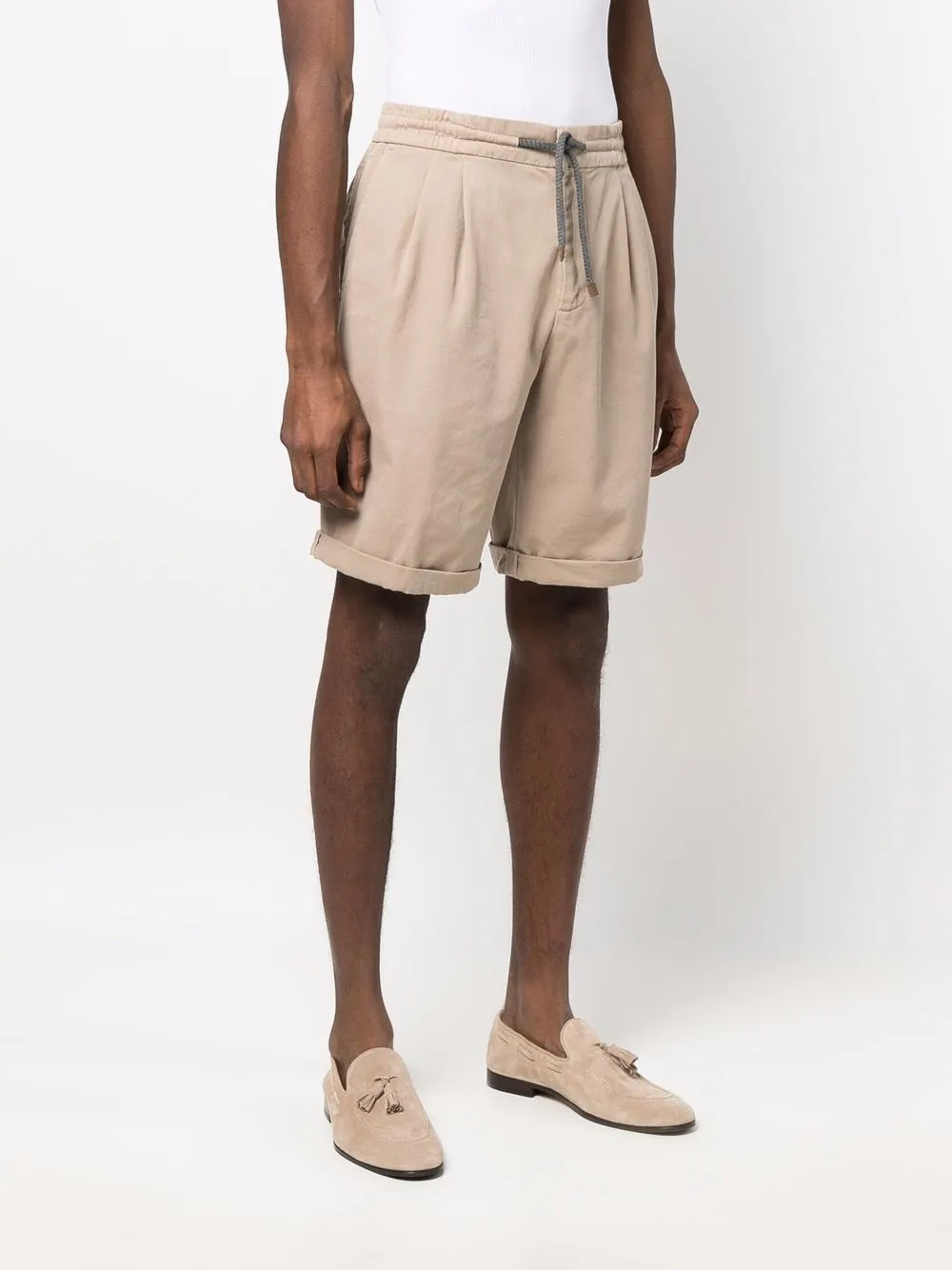 фото Brunello cucinelli шорты чинос с кулиской