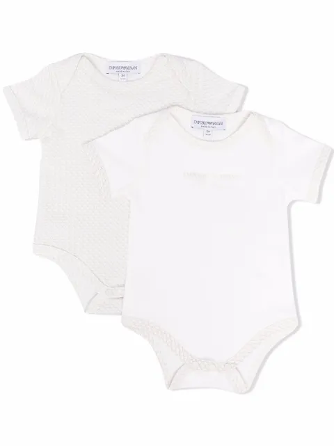 Emporio Armani Kids body con logo estampado