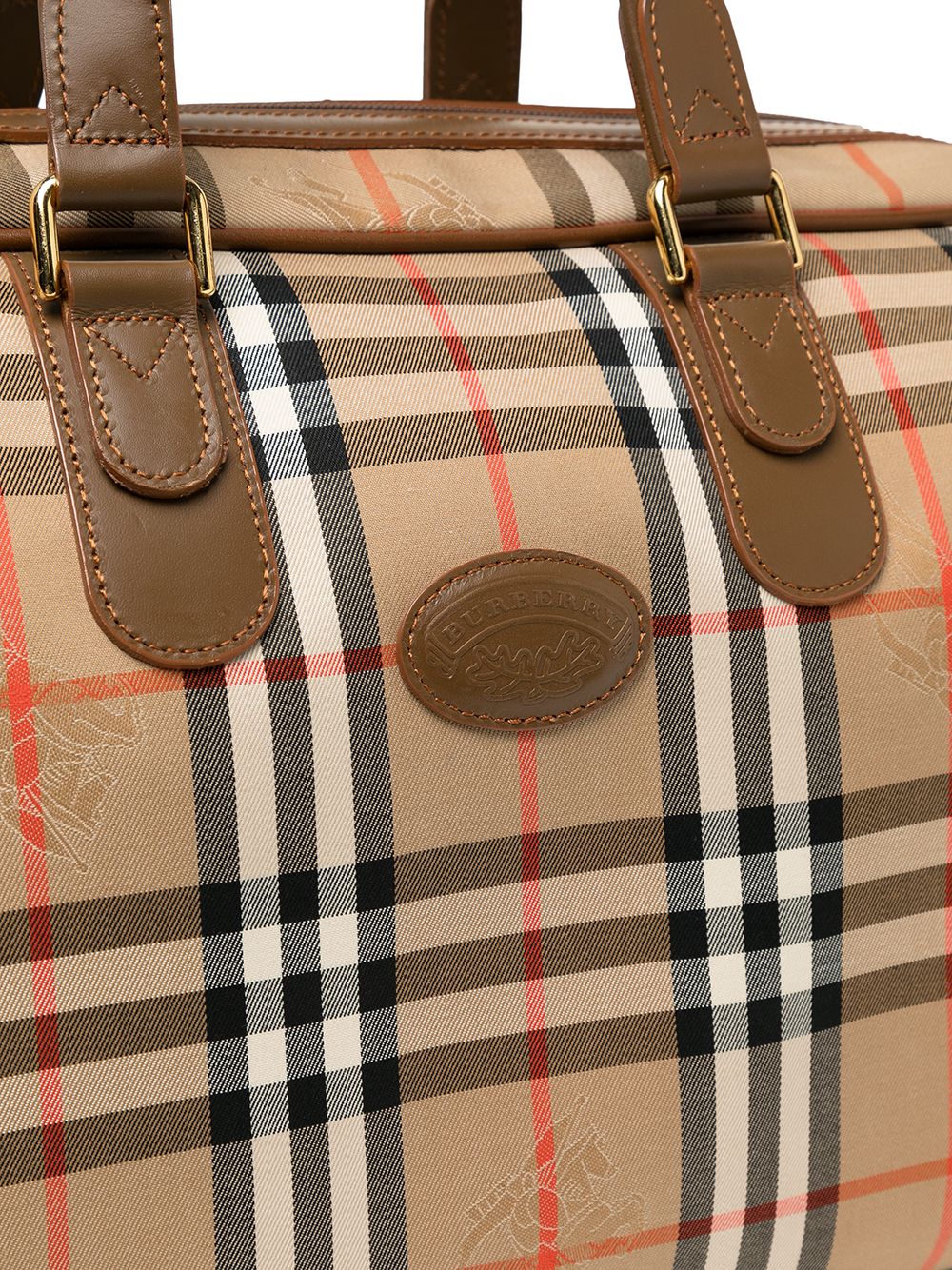 фото Burberry pre-owned сумка boston 1990-х годов в клетку house check