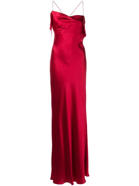 Michelle Mason bias-cut cowl neck gown