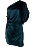 Michelle Mason draped one-shoulder mini dress - Blue
