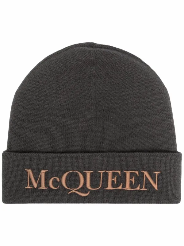Alexander McQueen Knitted Logo Beanie 