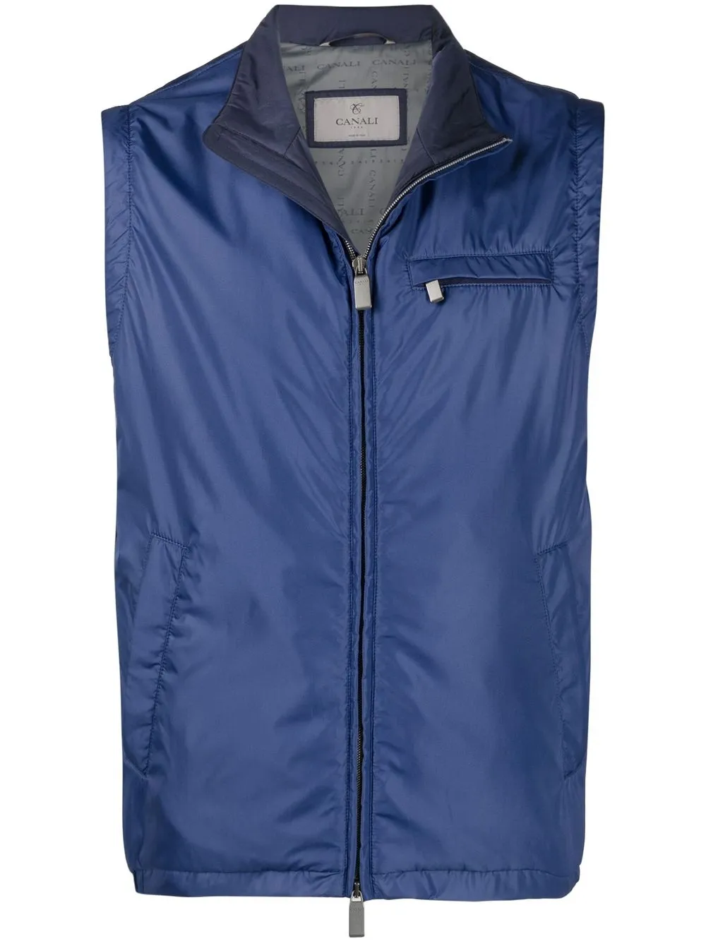 

Canali zip-fastening sleeveless gilet - Blue