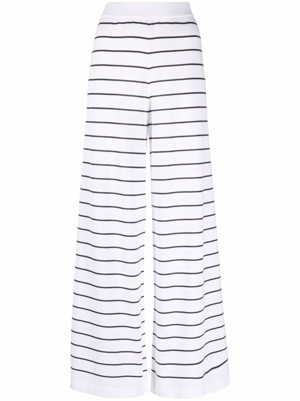 

Fabiana Filippi stripe-print flared trousers - White
