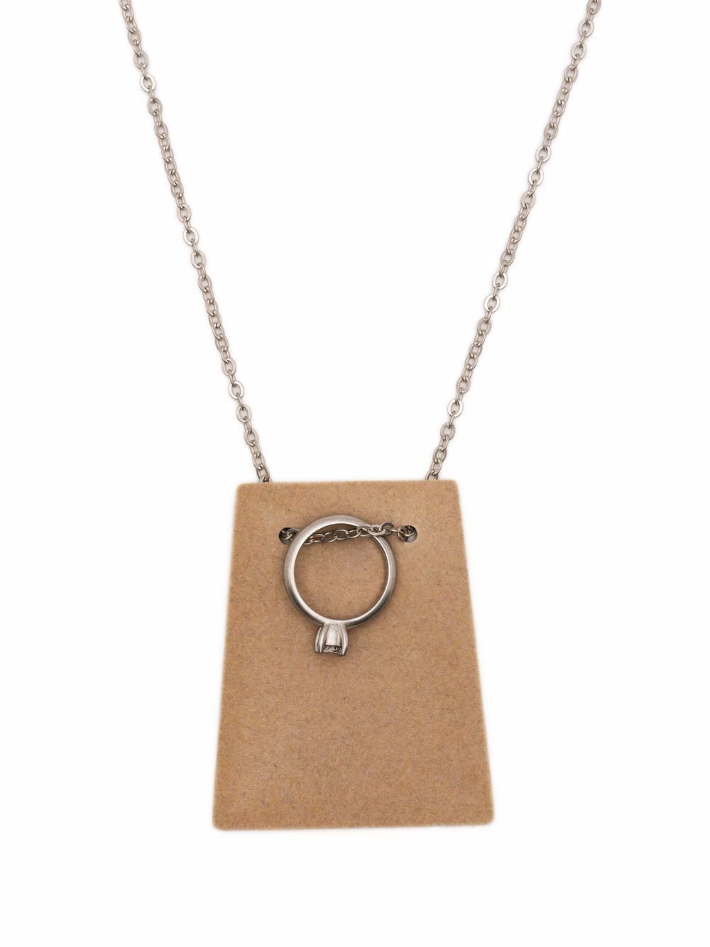 Shop MM6 Maison Margiela ring-pendant necklace with Express Delivery