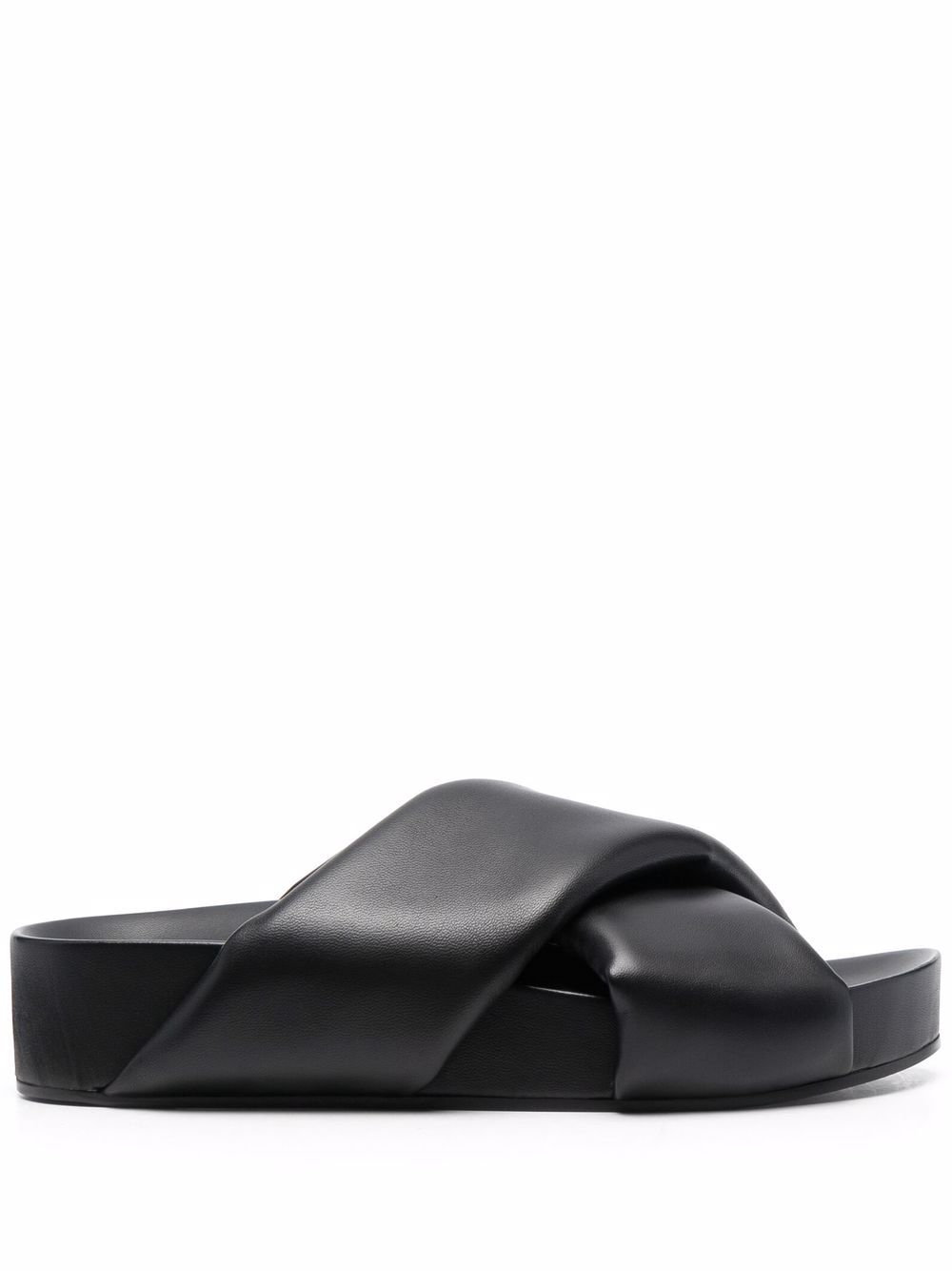 Jil Sander cross strap sandals – Black