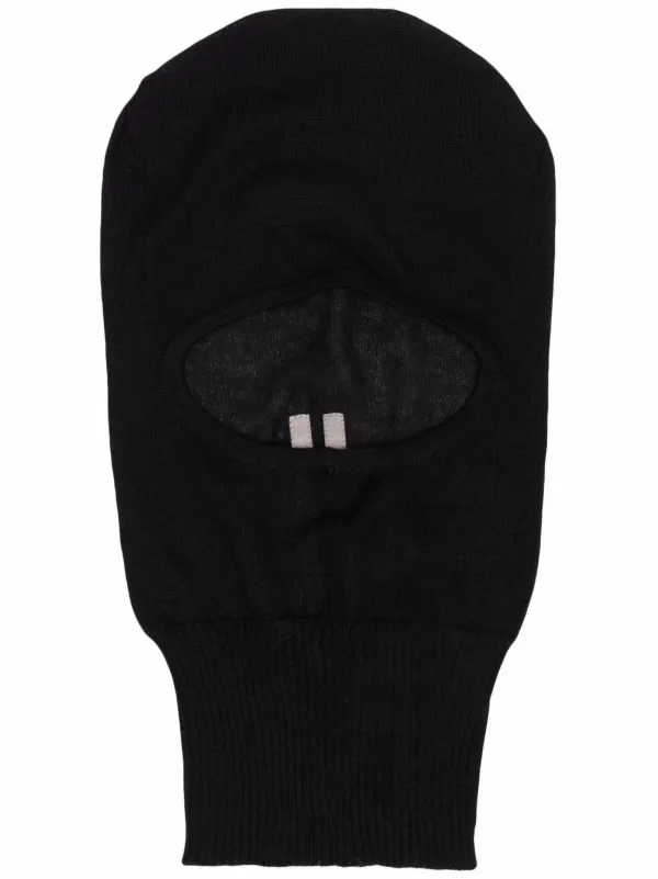 Rick Owens Skull Balaclava Cashmere-Knit Hat - Black