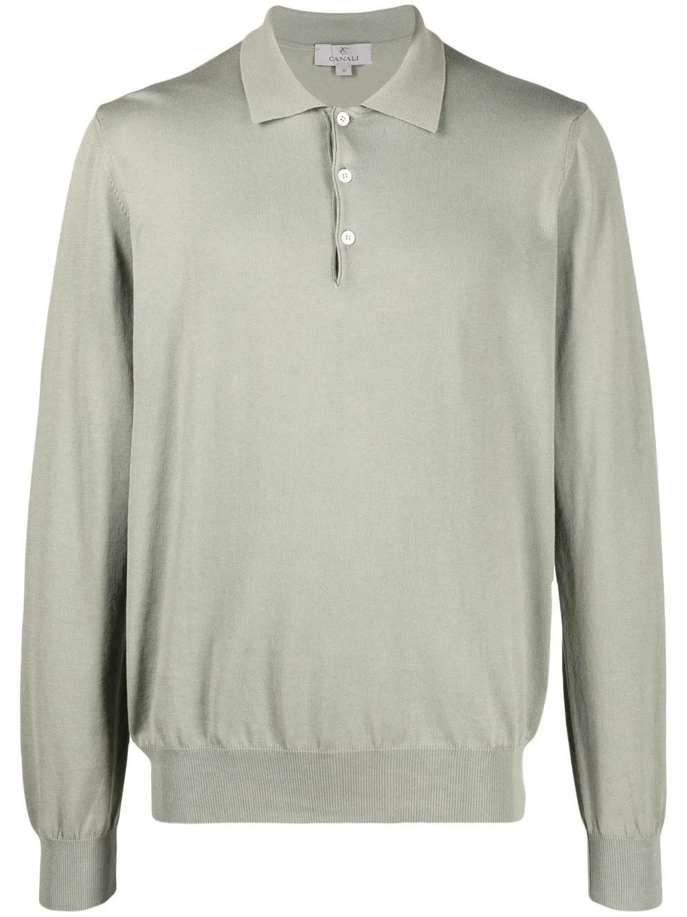Canali Polotrui met lange mouwen Groen