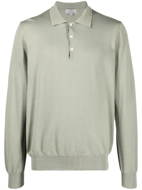 Canali long-sleeve polo jumper