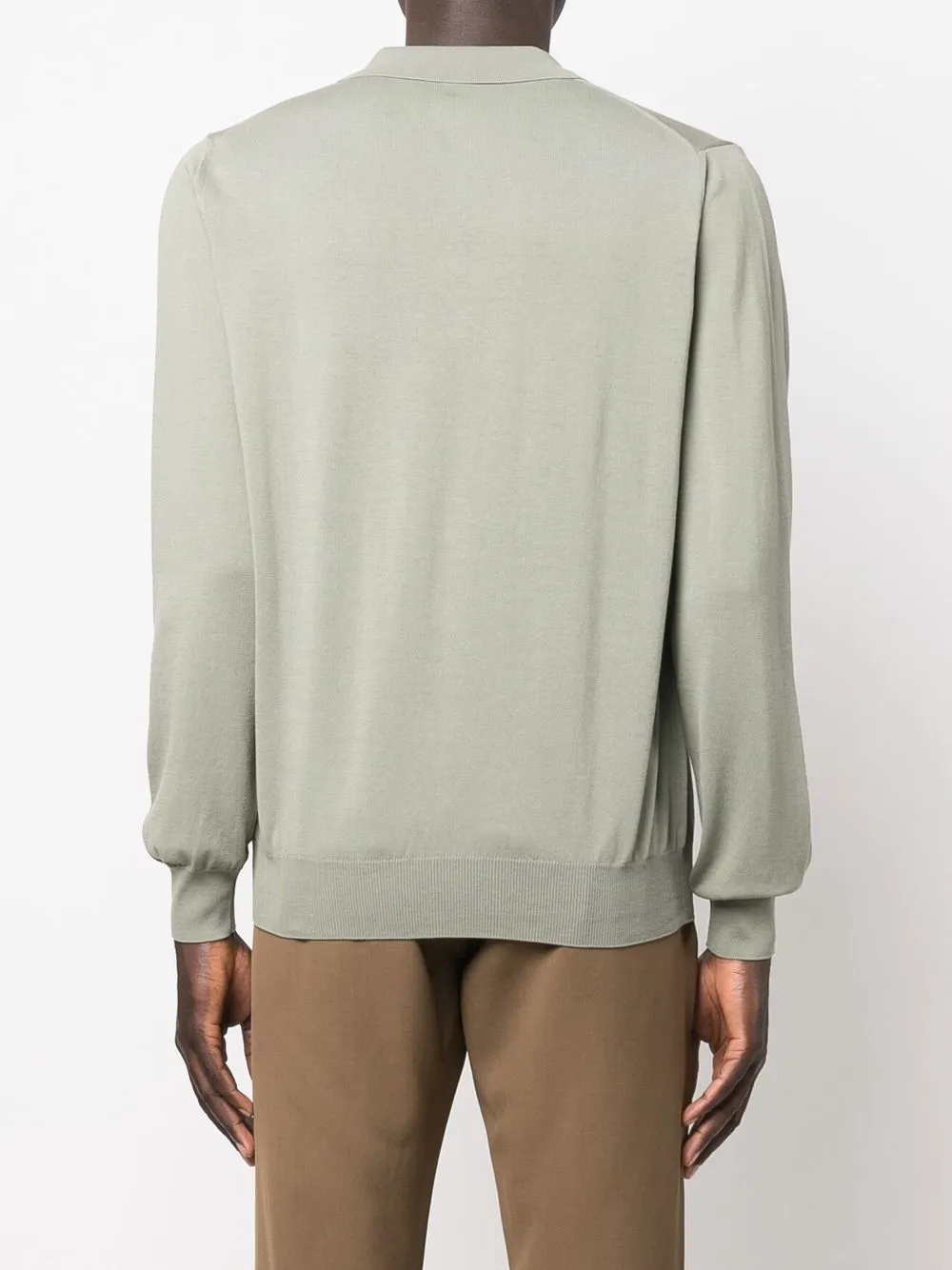 Canali Polotrui met lange mouwen Groen