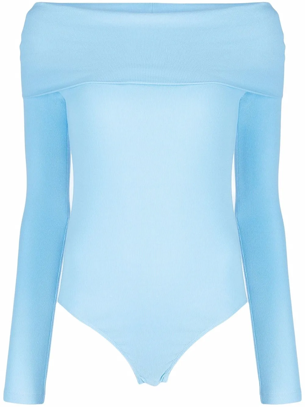 

12 STOREEZ off-shoulder ribbed body - Blue
