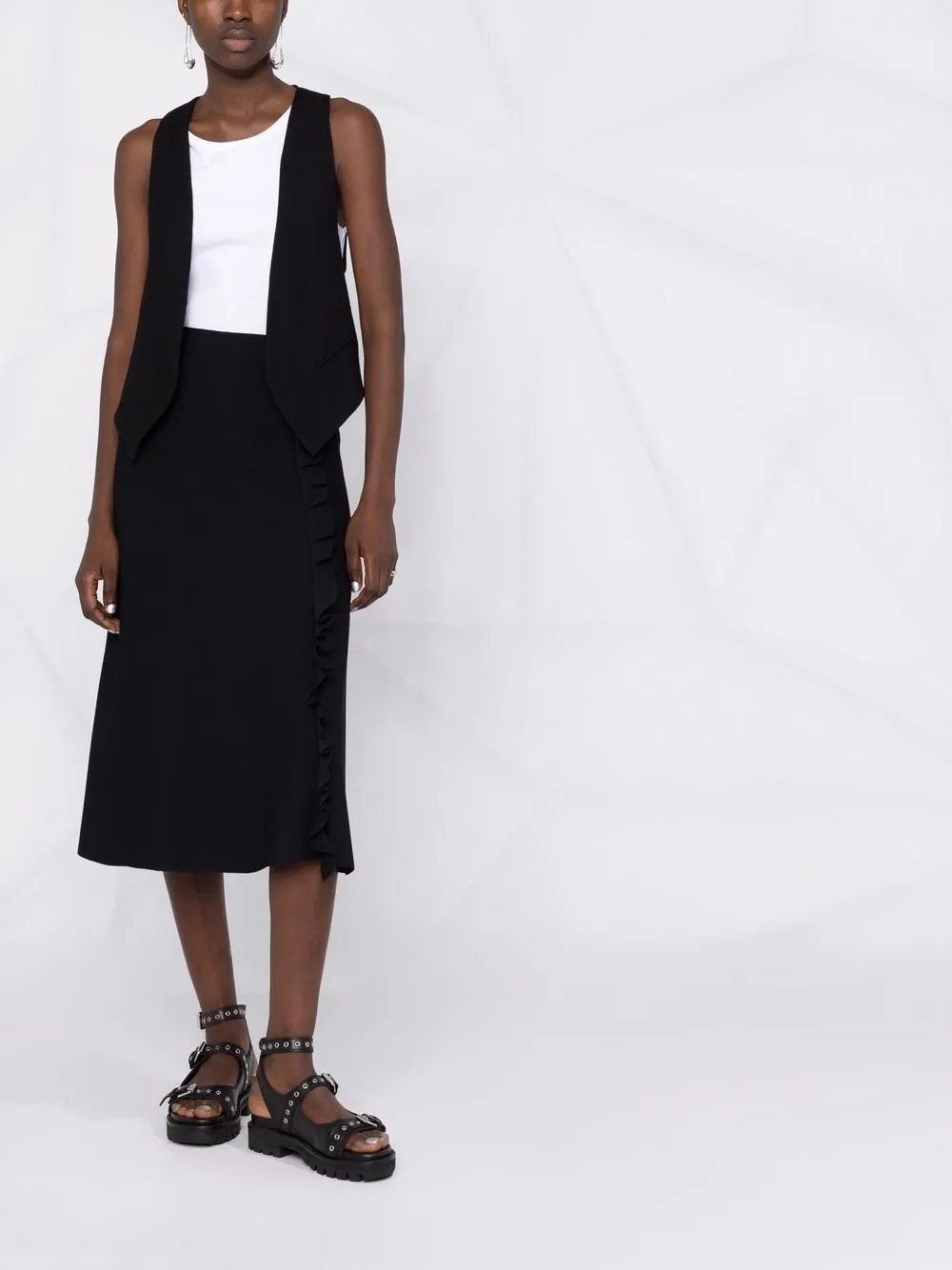 фото Jil sander юбка миди с оборками
