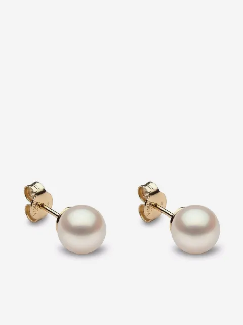 Yoko London 18kt yellow gold Classic 6mm Freshwater Pearl stud earrings