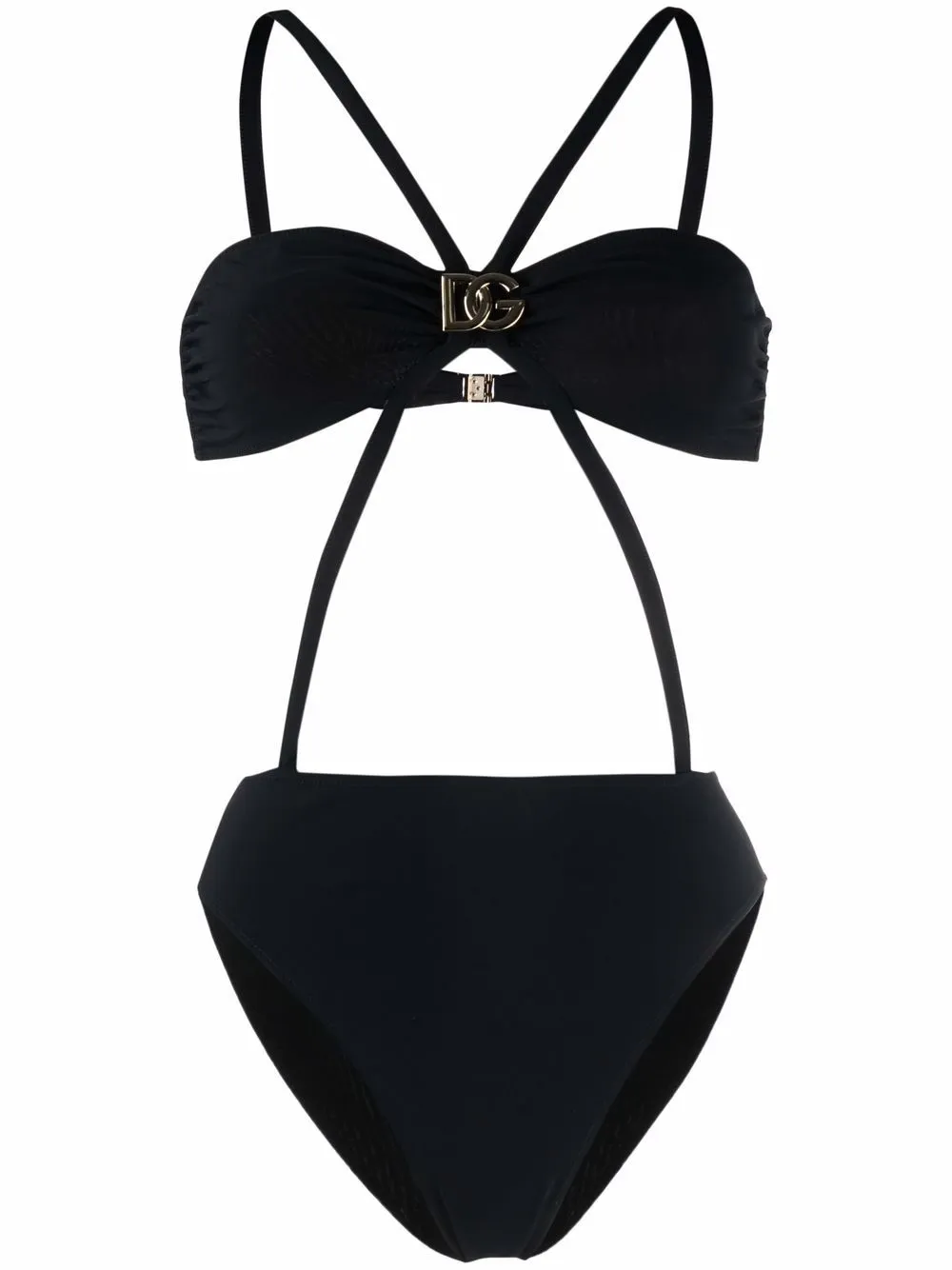 Dolce & Gabbana logo-plaque detail swimsuit