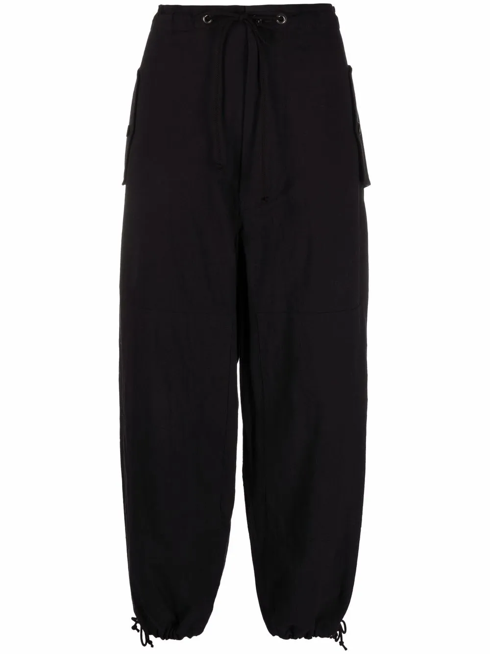 

Y's pantalones capri con cordones en la pretina - Negro