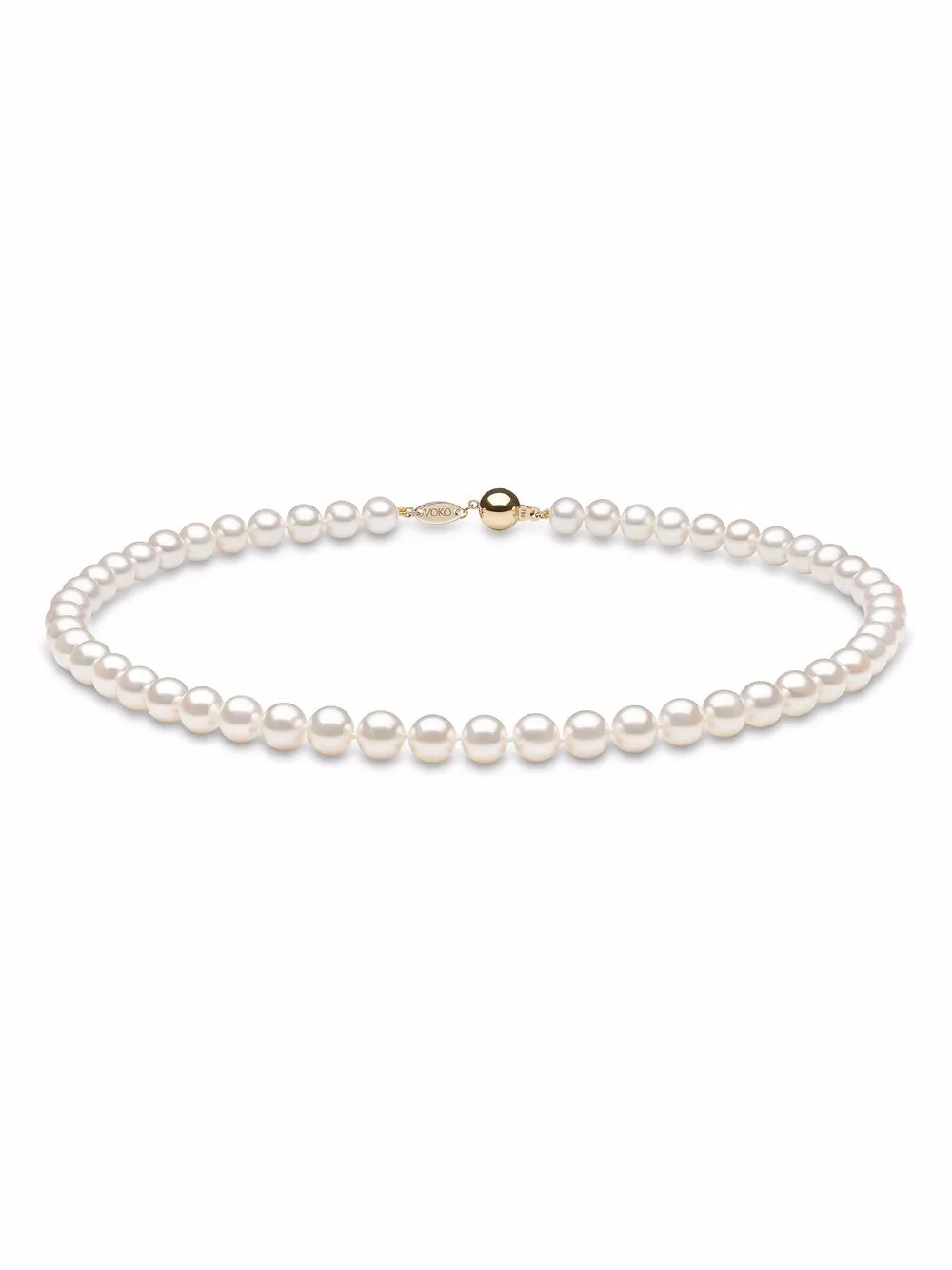 Image 1 of Yoko London 18kt yellow gold Classic 8mm Freshwater pearl necklace