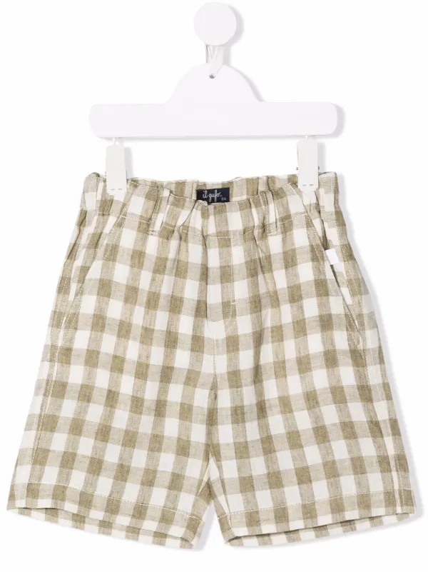 Il Gufo gingham straight leg shorts 