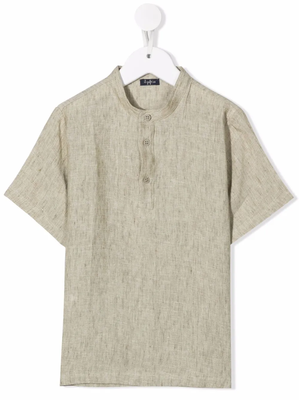 

Il Gufo band-collar shirt - Green